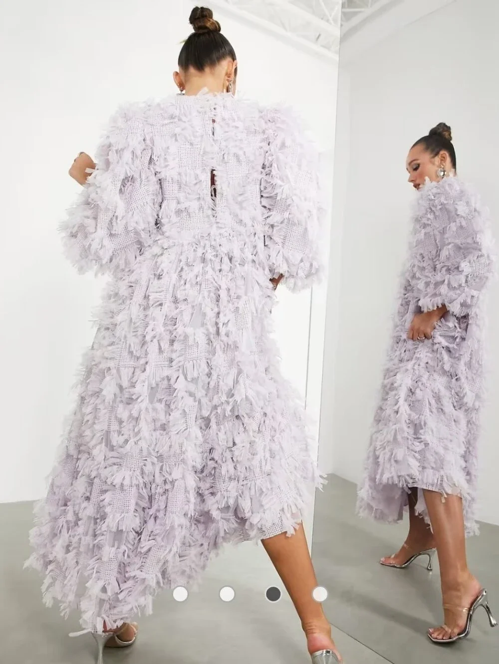 ASOS EDITION Lilac Mesh Oversized Midaxi Dress NWT